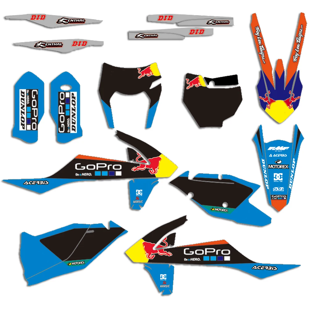 Motorcycle Team Graphic & Backgrounds Decal Sticker Kits for KTM EXC EXCF XCW 2017 2018 2019 SX SXF XC XCF 2016 2017 2018