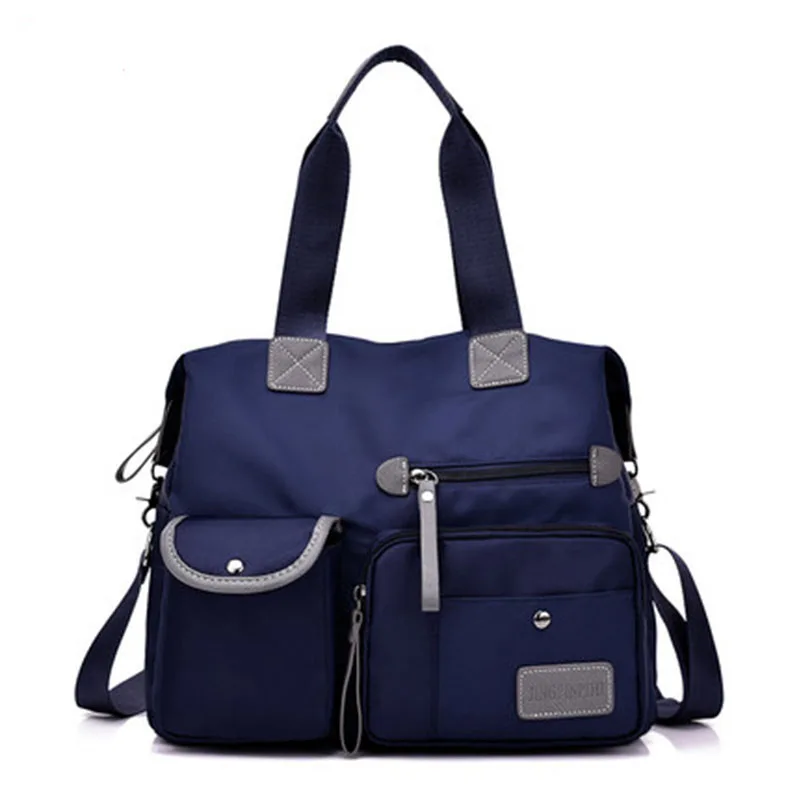 Free Shipping Large Capacity Women Bag Nylon Messenger Bag Designer Shoulder Crossbody Bag Women Handbag - Цвет: Темно-синий