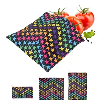 

3PCS Snack Bag Food Wraps Sandwich Lunch Waterproof Bag Reusable Food Storage Container Kitchen Tools For School Camping Travel