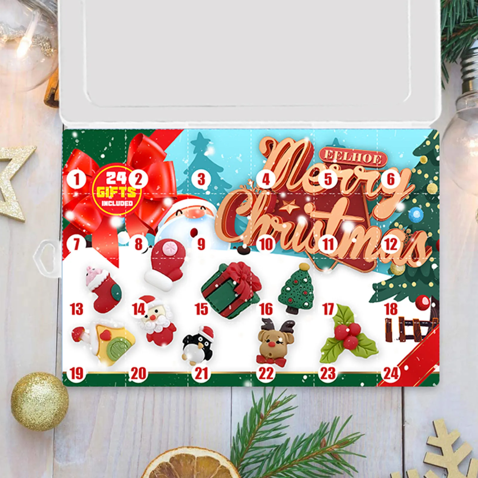 Kedejin Calendrier de l'Avent Toy Set Calendrier de Compte à rebours de Noël 24 Jours Compte à rebours Cadeau pour Les Enfants Kedejin Calendrier de l'Avent Toy Set Calendrier de Compte à rebours de Noël 24 Jours Compte à rebours Cadeau pour Les Enfants