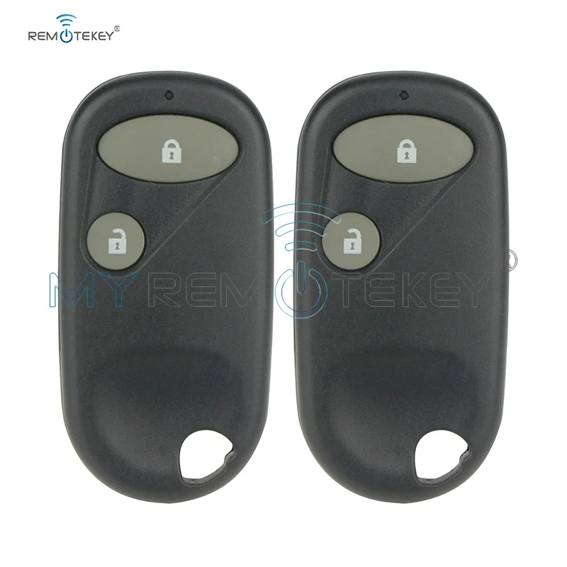 Remtekey 2pcs Remote Key Fob Shell Case 2 Button For Honda Civic CR-V Element Insight 2001 2002 2003 2004 2005 Key Cover