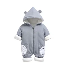 Mono de abrigo para bebé, ropa para recién nacido, pelele cálido para niño, chaquetas de algodón para niña, ropa de nieve, Mono