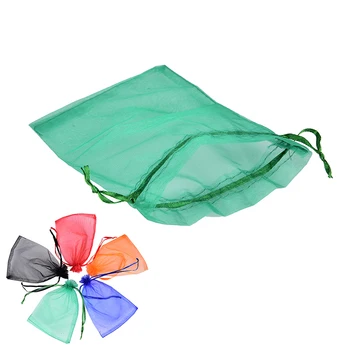 

10pcs 13*18cm Xmas Chiffon Yarn Drawstring Bag Jewelry Gift Bags Pouch random color