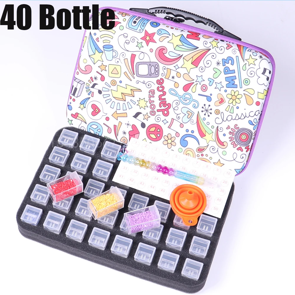 40 Bottles Storage Box 5d Diamond Painting Accessories Tools Container