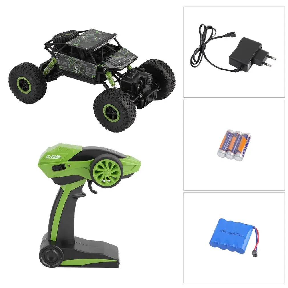 

RC Car 2.4G 4WD RC Rock Driving Crawlers Car Double Motors Drive Bigfoot Remote Control Model Car Off-Road Vehicle Toy EU Plug