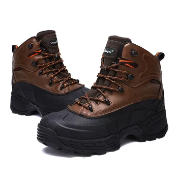 

Winter High-top Anti-puncture and Anti-smash; Steel Toe High-quality Safety Work Boots; Non-slip Wear-resistant Men's Shoes