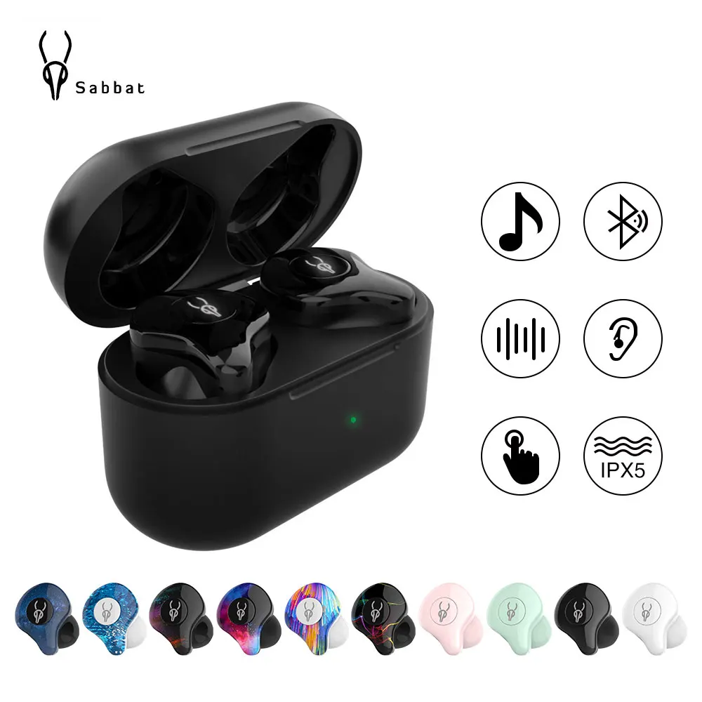 TWS-наушники Sabbat X12 Pro Bluetooth 5 1 спортивные Hi-Fi водостойкие с шумоподавлением |