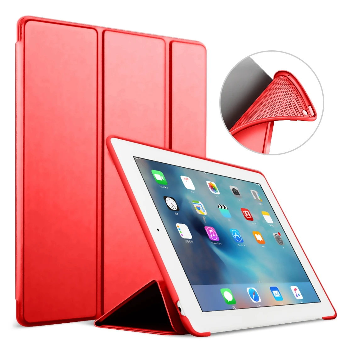 Чехол для ipad 6 поколения, Чехол для ipad Air 2 Air 1, чехол, 9,7, Funda, силиконовый мягкий чехол для задней панели, из искусственной кожи, умный чехол