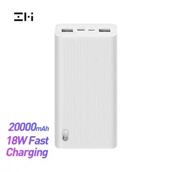 

ZMI Power Bank QB821A 20000mAh USB-C Two-way Fast Charging USB C PowerBank 18w Portable Charger For XIaomi Huawei iPhone Samsung