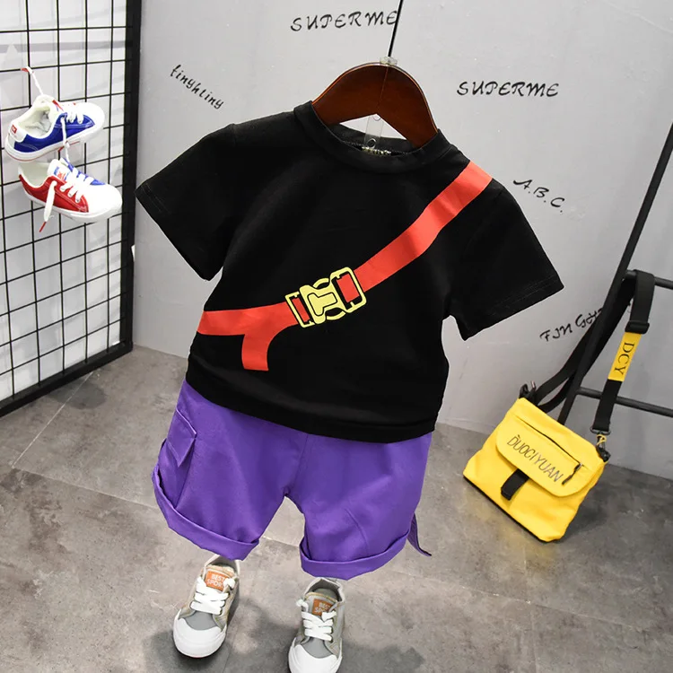 Детская одежда в Корейском стиле; коллекция года; сезон лето; стиль; рюкзак для мальчиков; футболка с короткими рукавами; Детские топы с короткими рукавами; брюки; D1275; D1280