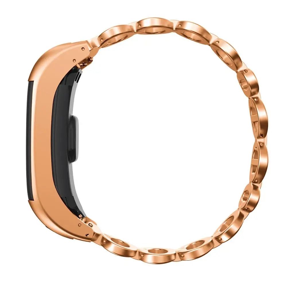 Ремешок из нержавеющей стали применим к Garmin Vivosmart HR+ умный Браслет гусиное яйцо металлический ремешок