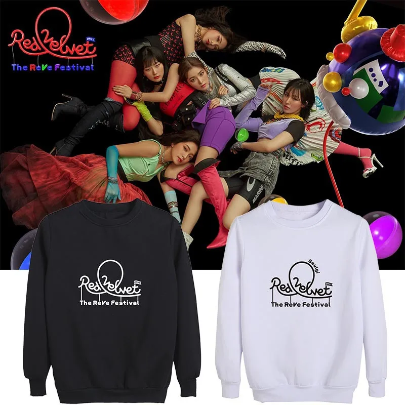 

Redvelvet Series The Reve Festival Related Products Should Aid Song-promotion Costume Celebrity Style round Neck Sweater Men And