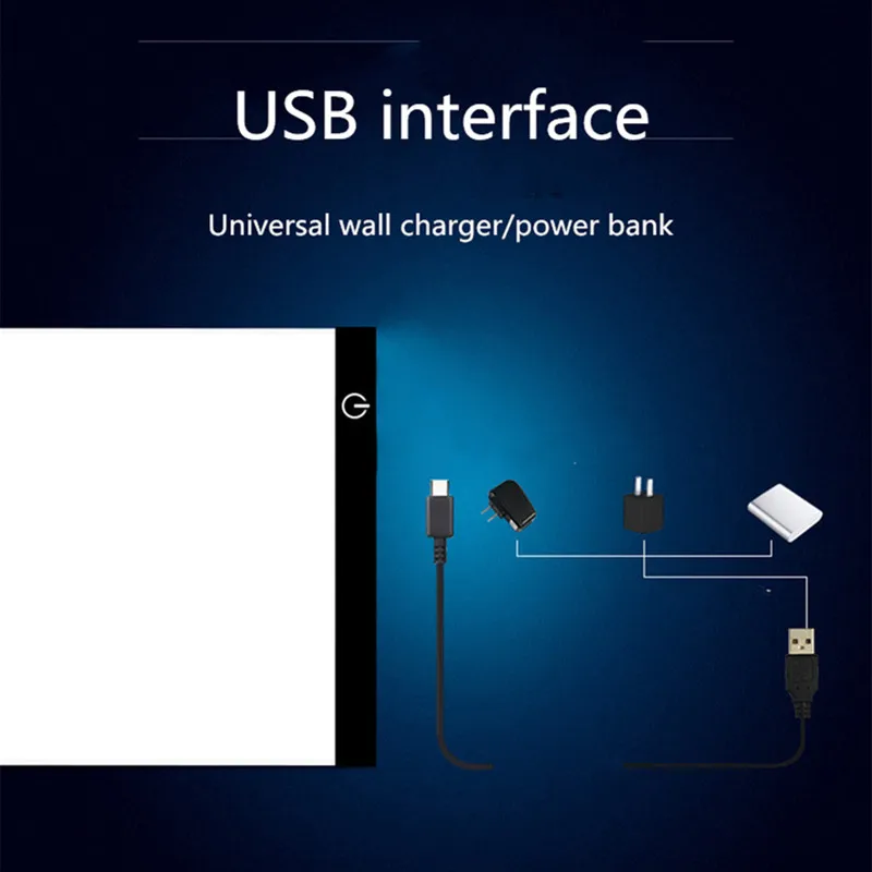 Billig Elektronische Kunst Grafik Malerei Schreibtafel Tisch A4 Zeichnung Tablet Digitale Grafiken Pad USB LED Licht Box Tracing Kopie Bord