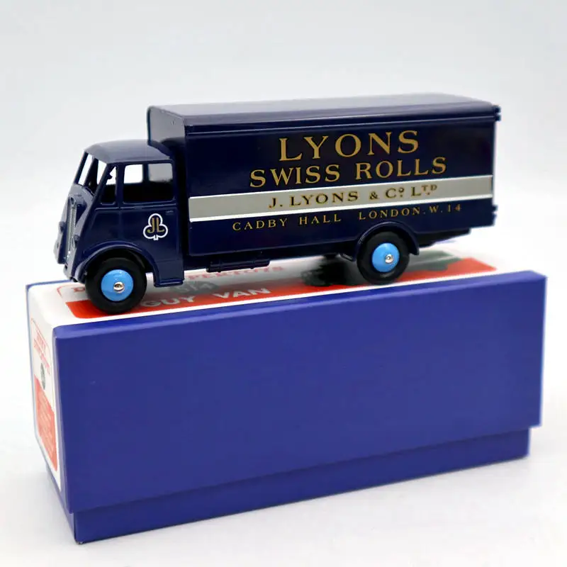 Atlas Dinky 514 суперигрушки GUY Van LYONS SWISS ROLLS Truck Blue Diecast модели автомобилей Коллекция Авто