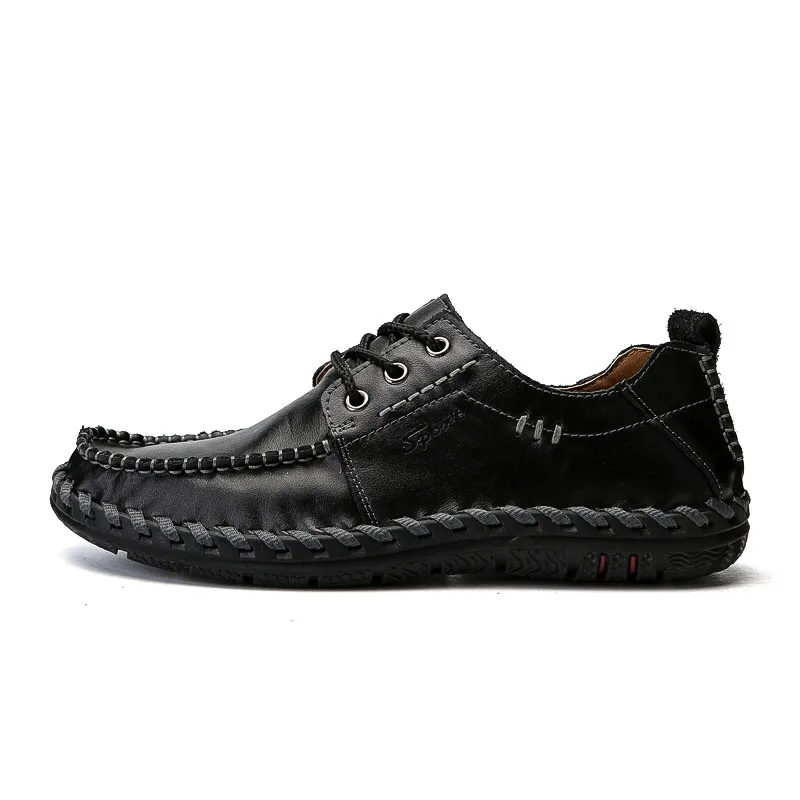 Г. Весенне-осенняя модная мужская обувь на плоской подошве повседневная обувь удобные дышащие Лоферы для вождения на плоской подошве - Цвет: Черный