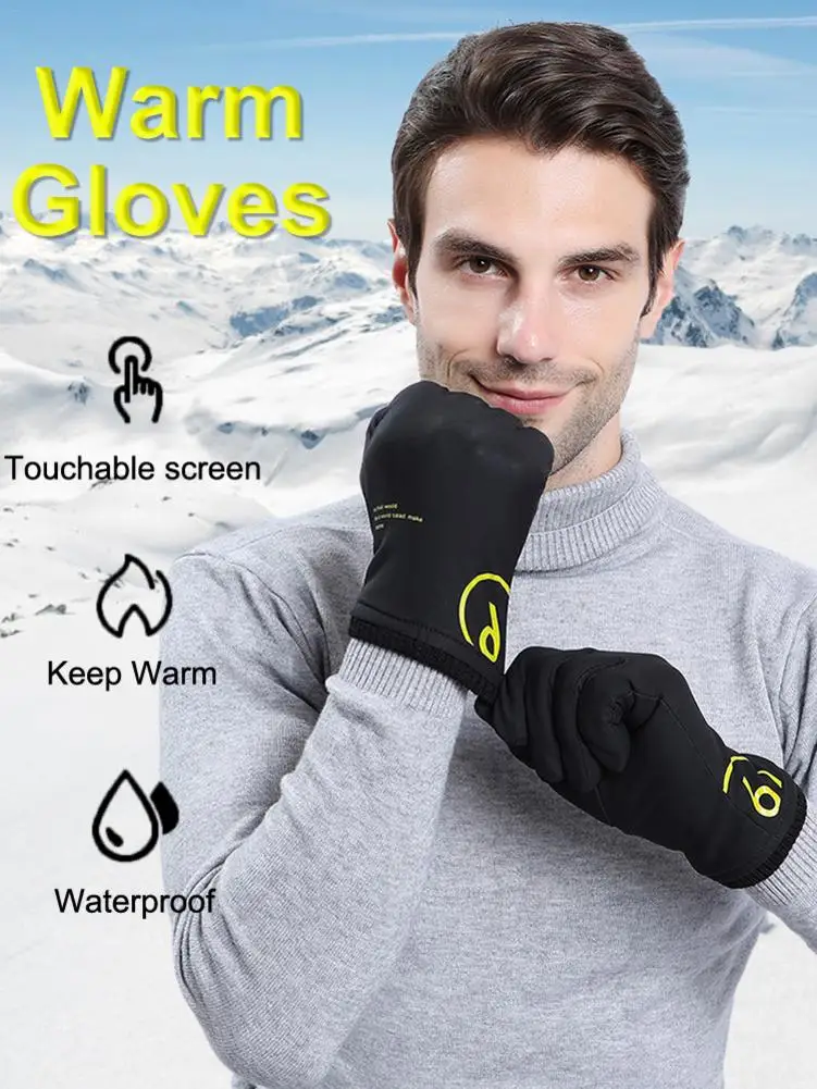 Высокое Качество Зимние теплые перчатки высокие эластичные перчатки для верховой езды с сенсорным экраном для мужчин