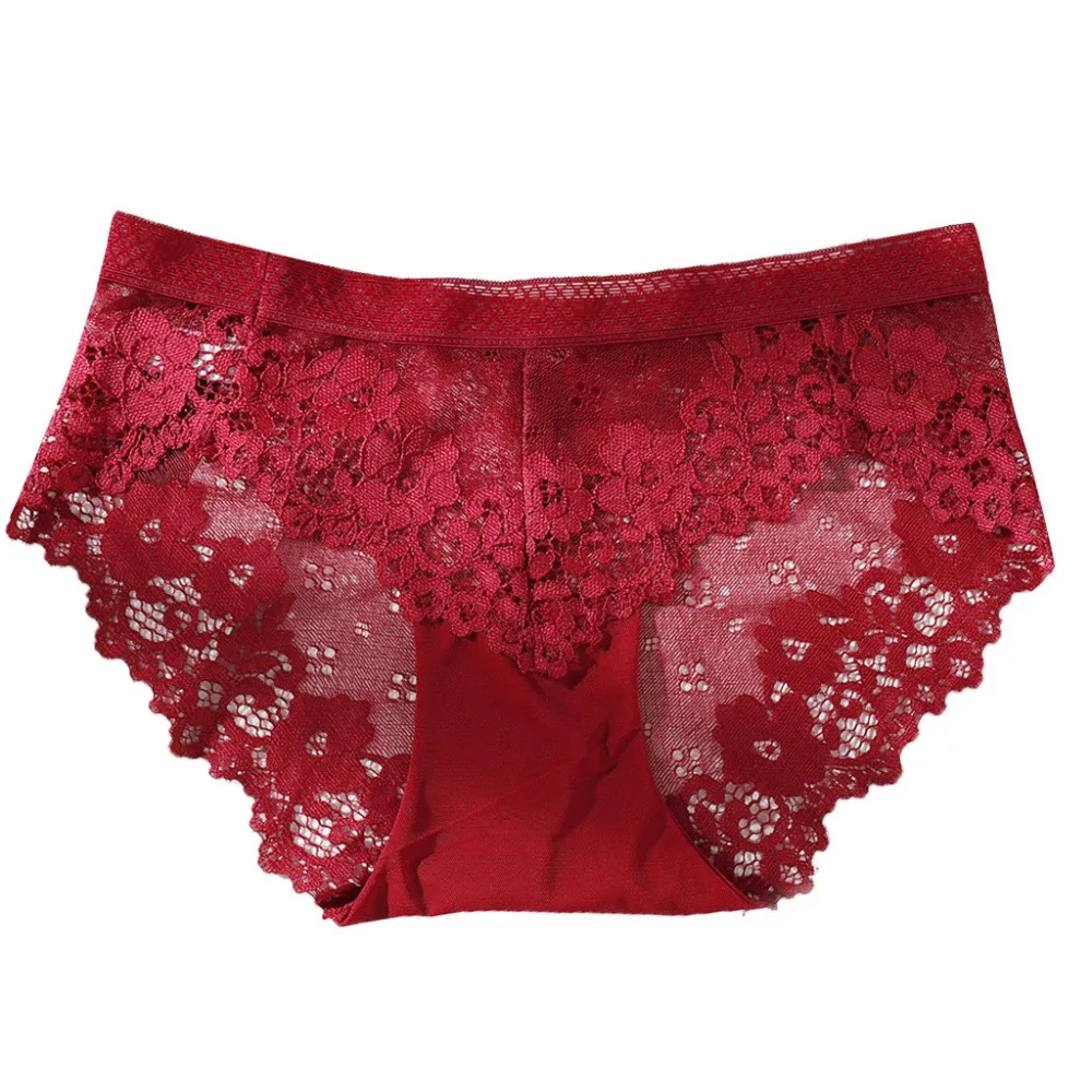 Women's breathable briefs underwear ladies panties sexy lace high stretch ice silk underwear underwear 20N5 (10)