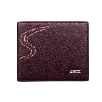 

New Men's Short Wallet Business Casual Youth Men's Wallet Simple Fashion Horizontal Wallets Open PU Leather 2 Fold Up