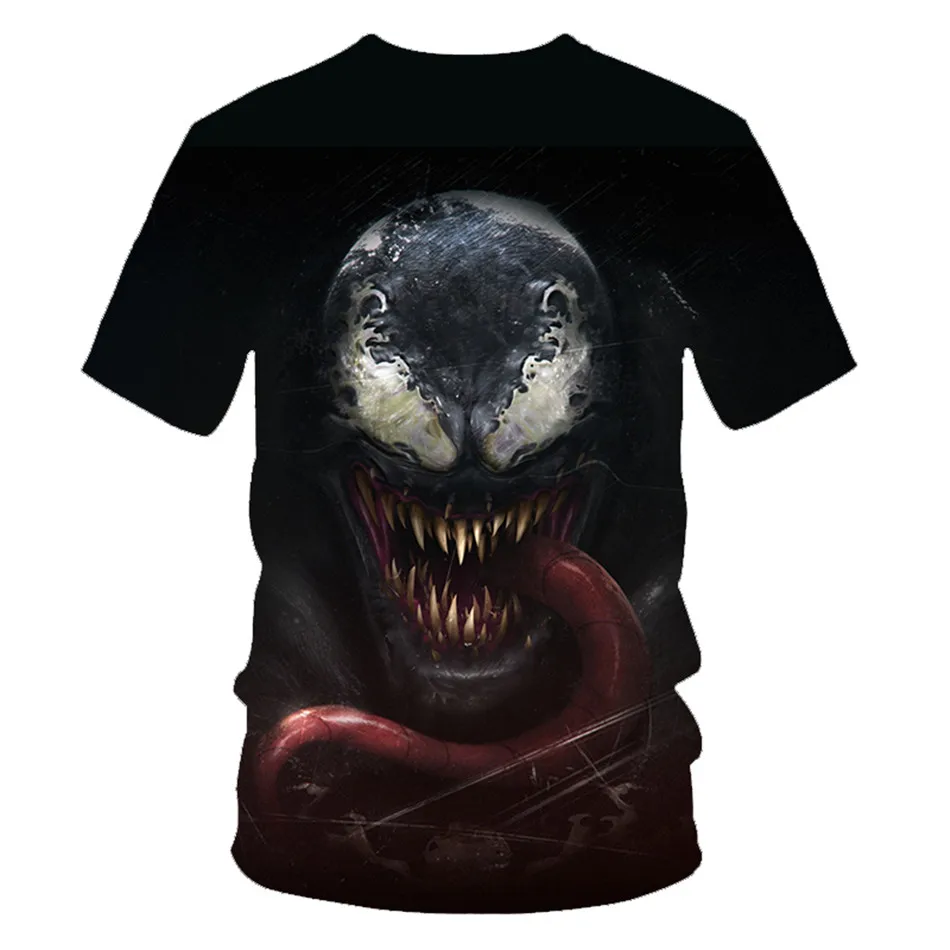 Летняя детская одежда новые Venom Marvel пленка футболка аниме детские 3D принтом Футболки для мальчиков и девочек, Повседневная рубашка футболки От 4 до 20 лет