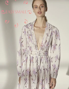 

EASYSMALL Women dress Fashion Country style purple Fresh high-end Vestidos party evening streetwear High Waist short Dresses