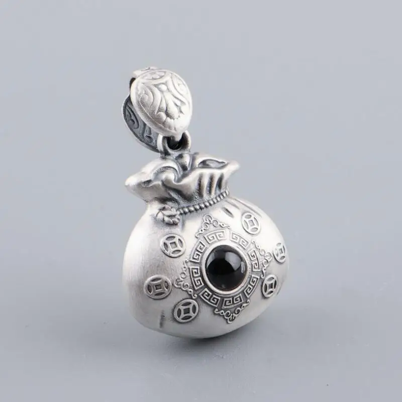 3D 999 Серебряная Тыква подвеска из чистого серебра, подвеска на удачу, подвеска на удачу - Окраска металла: Style 2