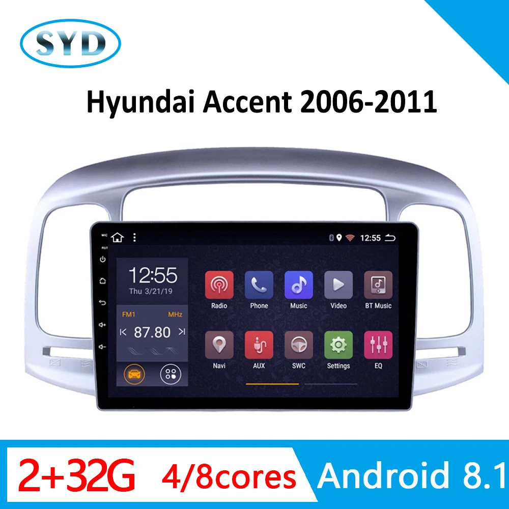 Автомобильное радио для Hyundai Accent 2006-2011 2G + 32G Android 8 1 9 &quotGPS Navi мультимедийная
