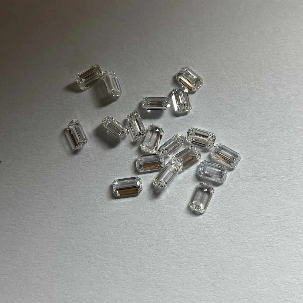 NGIC Lab Crreated Grown D VS 5x3mm 0.32 Carat HPHT Emerald Cut Loose Ring Jewelry Diamond