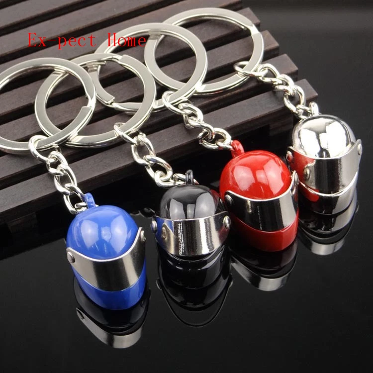 

FREE SHIPPING BY DHL 200pcs/lot Colorful Metal 3D Motorcycle Helmet Keychains Motorcycle Helmet Keyrings for Gifts
