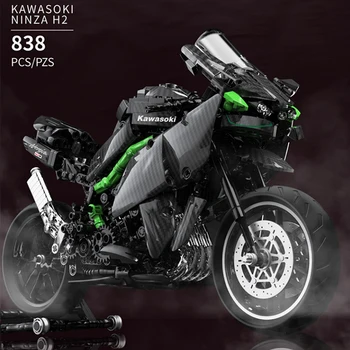 

838Pcs Racing Motorcycle Series Building Blocks New Technic City Speed Super Motorbike Model Bricks Toys for Kids Birthday Gift