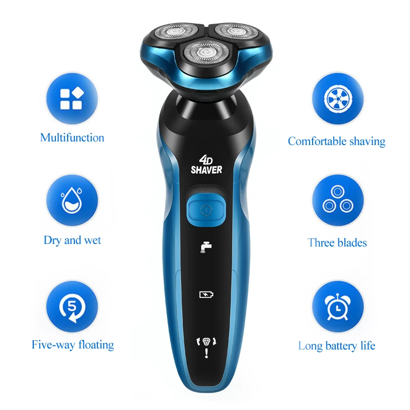 Hot Sell Electric Shaver 4 In 1 Multifunction 3 Head Floating Body Washing Hair Trimmer Face Care Men Beard Trimmer Machine F30
