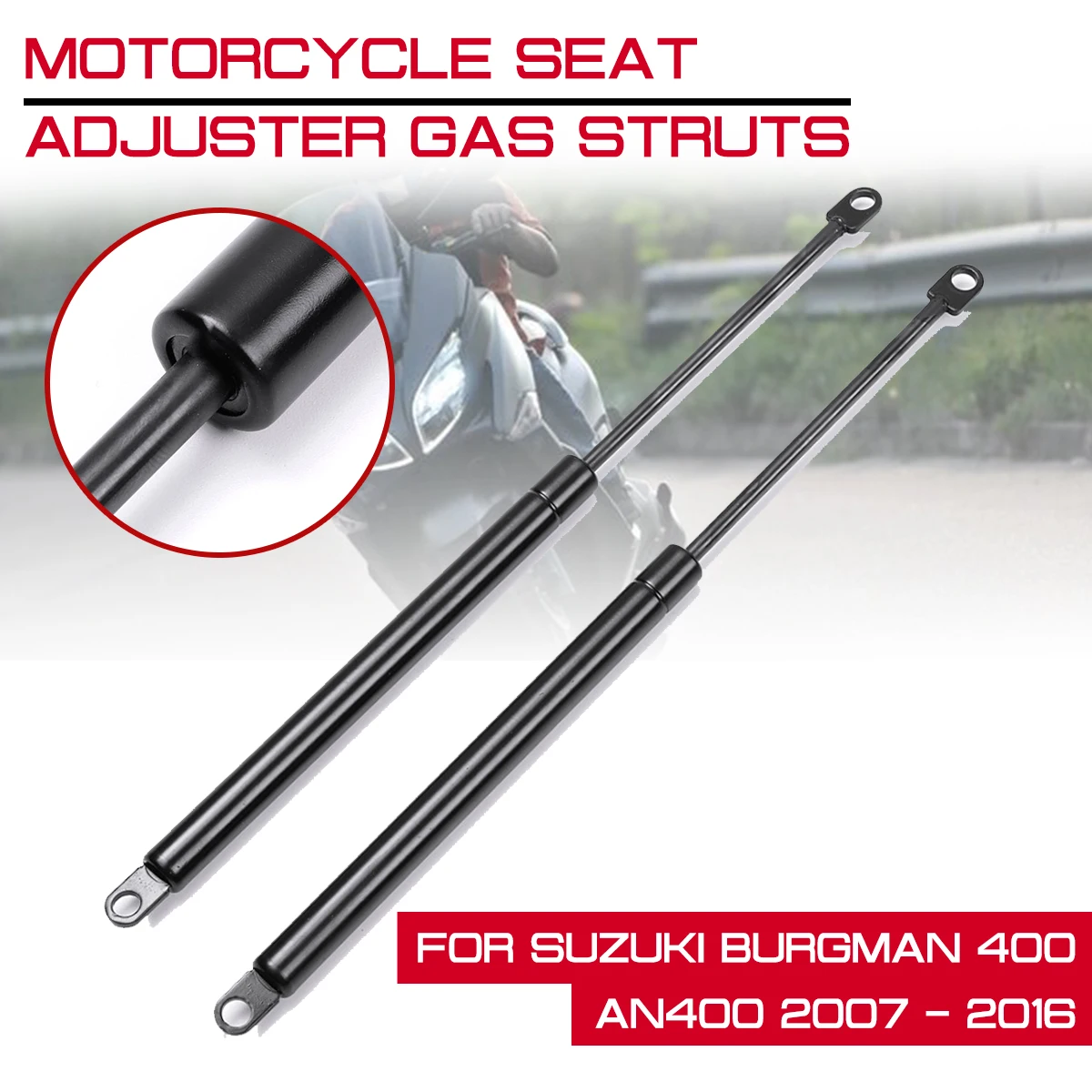 

Motorcycle Scooter Seat Adjust Adjuster Shock Lift For SUZUKI Burgman 400 AN400 2007 - 2016 Strut Bar Support Props Rod Arm Gas