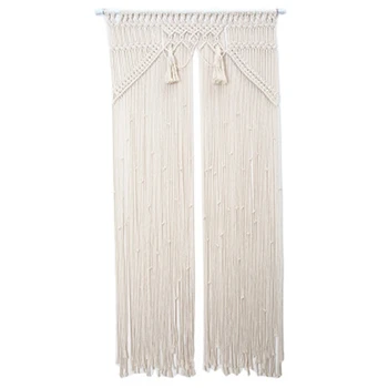 

Wall Hanging Macrame Curtain Bohemian Hand Woven Tapestry Perfect Door Curtain Macrame for Bedroom Wedding Decorations