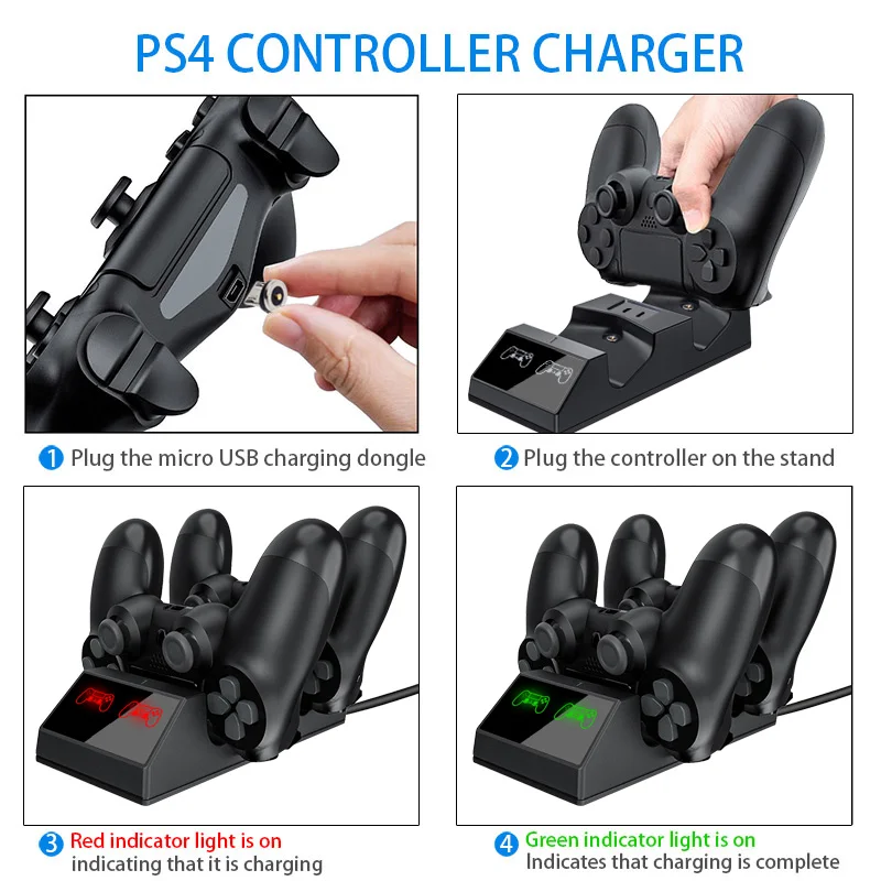 Беспроводной контроллер PS4 Slim Pro док станция для быстрой зарядки Sony Playstation 4