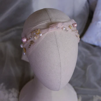 

High Quality Handmade Pearls Wedding Hairbands Crystal Brides Headbands Wedding Hair Accessory