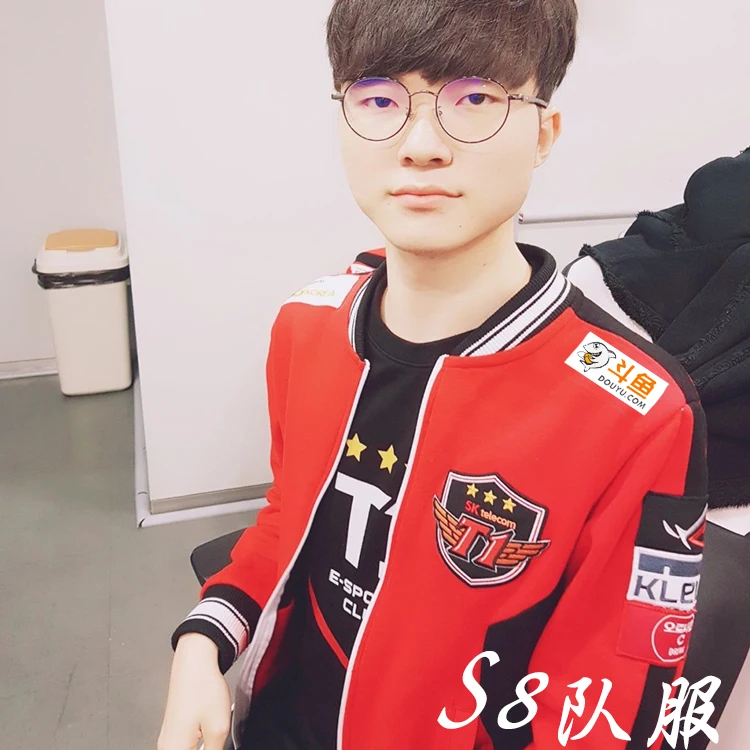 

LoL League S9 Season Skt1 Team Uniform Player SKT Faker Uniform Jersey Jacket Sweatshirt Cotton Embroidery Hoodie Sweater