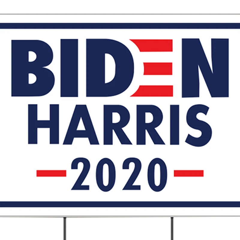 Biен/Харрис для президента 2020 Дворовые знаки с H Frames 12x18 дюймов газон открытый