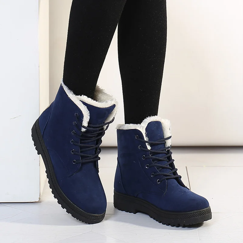 Women Boots Winter Ankle Boots For Women Winter Shoes Female Snow Botas Mujer Warm Plush Shoes Woman Plus Size