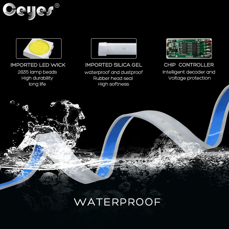 Car Accessories Led Strip Openning Door Warning Light Safety Shadow Welcome Flash Lights Alarm Signal Lamp (5)