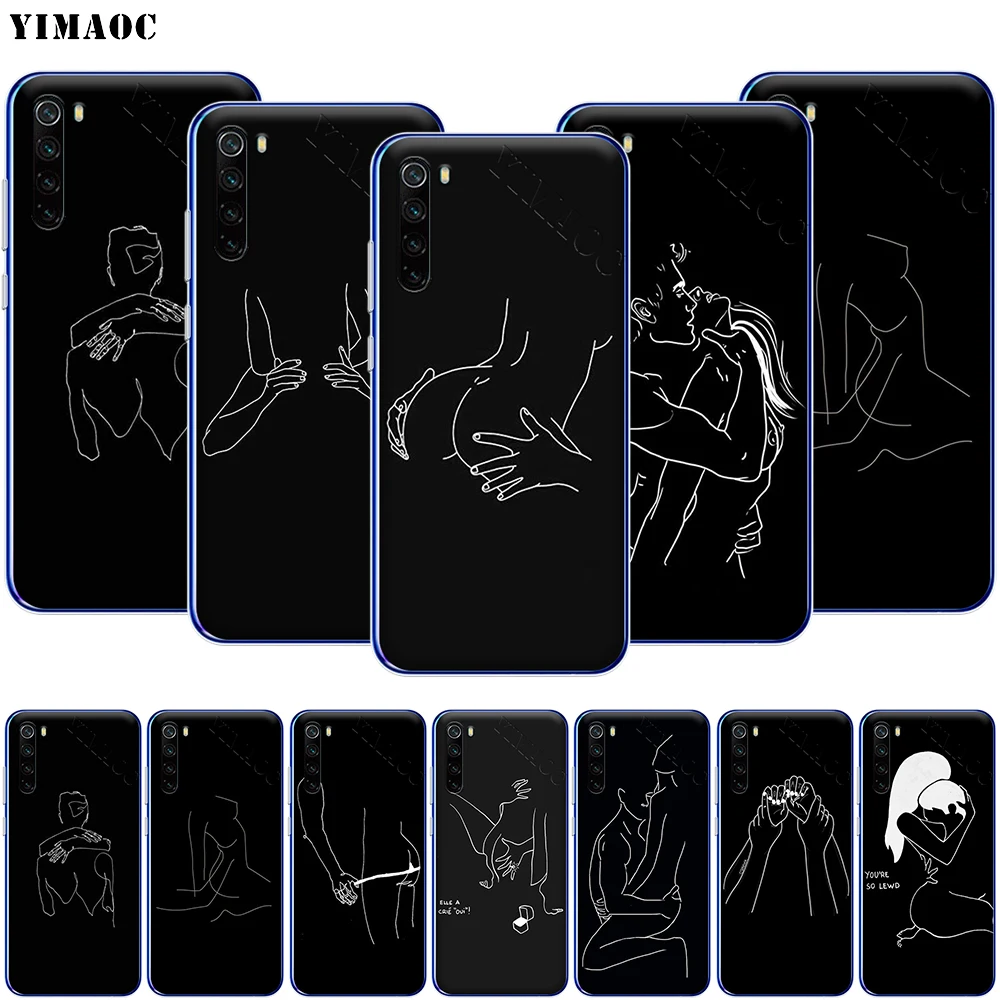 YIMAOC минималистский линейный сексуальный чехол для телефона Xiaomi Redmi Note 8 8A 7 6 5 5A Pro 4X