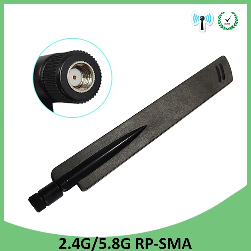 5 шт. 2,4 ГГц 5 ГГц 5,8 ГГц Антенна 8dBi RP-SMA разъем двухдиапазонный 2,4G 5G 5,8G Wi-Fi антенна SMA женский беспроводной маршрутизатор