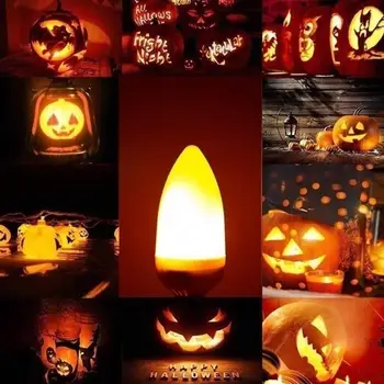

LED Fire Light Corn Bulb E26/E27 Candle Lamp Decoration Home Living Room 3W 3 Modes Creative Fashion Flame Effect Lamp