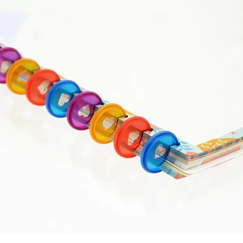 

30Pcs Creative 28mm Color Heart-Shaped Plastic Binder Ring Buckle Suitable For Mushroom Hole Loose-Leaf Notepad