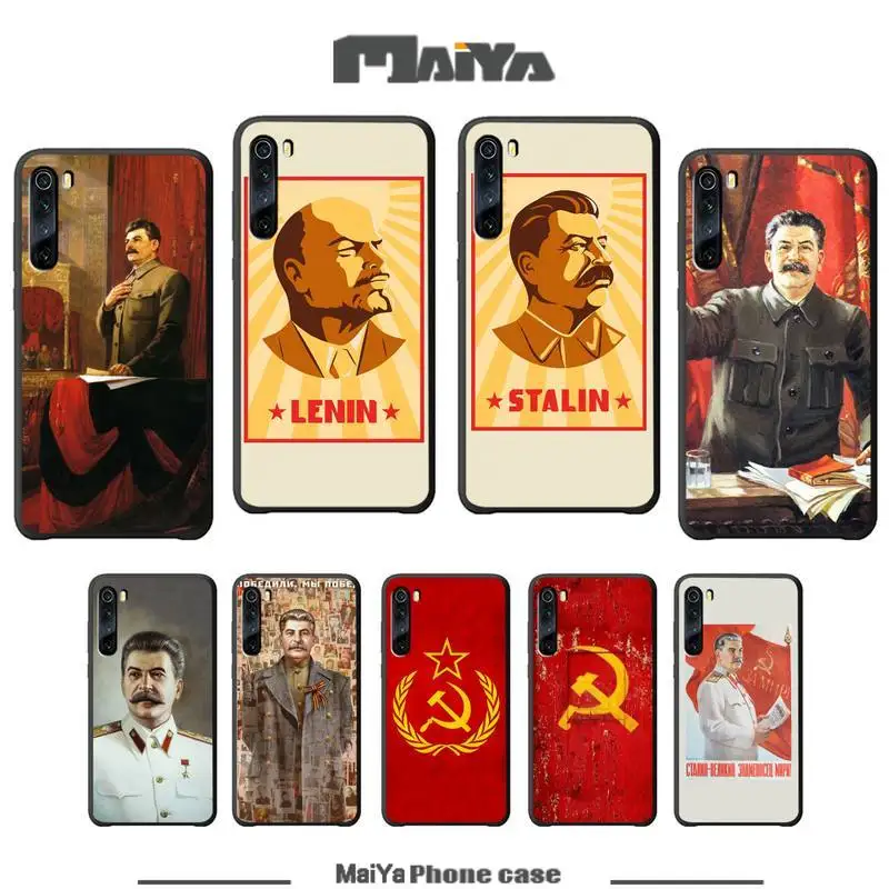 Силиконовый чехол Maiya Stalin Ussr для Xiaomi Redmi 4X 5 Plus 6 6A 7 7A 8 8A 9 Note 4 T Pro Max | Мобильные