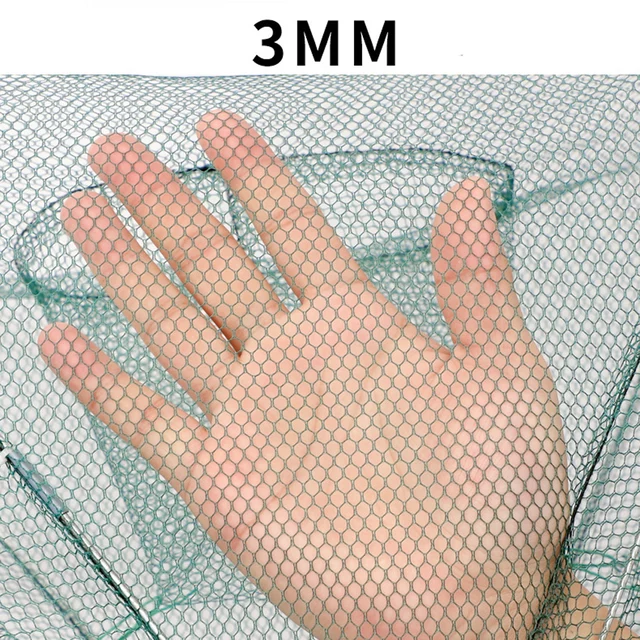 Mesh for Fishing Net/Tackle/Cage Folding Crayfish Catcher Casting/Fish Network Crab/Crayfish/Shrimp/Smelt Traps Nets Automatic 3