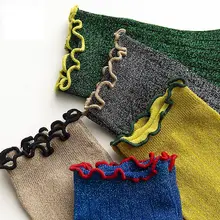 Последняя уличная мода шикарные блестящие женские носки новые милые гофрированные популярные цвета золотые носки серебристого цвета блестящие яркие носки