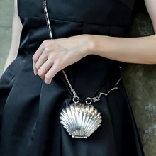 Серебристый корпус форма сумка через плечо Чехол женский сумка цепочка сумка маленькая сумочка-клатч для женщин Металлическая магнитная пряжка кошелек для монет