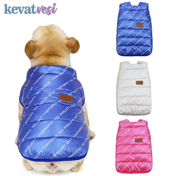 

Dog Clothes Winter Warm Dog Coat Vest Cotton Letter Printing Puppy Clothing French Bulldog Chihuahua Sharpie Jacket Ropa Perro