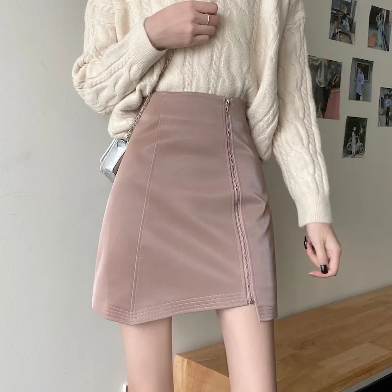 

half skirt children's autumn and winter design sense of minority 2021 new high waist slim short skirt with buttocks