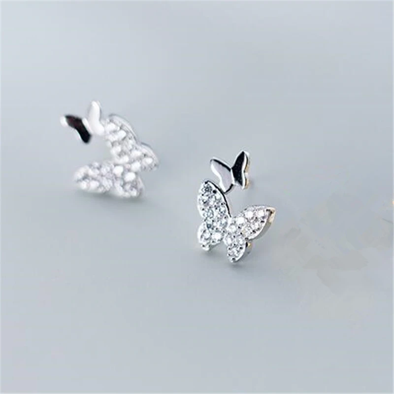 Earrings Butterfly Backs Fashion Accessory Christmas Gift Marked 925 Small Sterling Silver Tear Shaped Earrings with Blue Stones