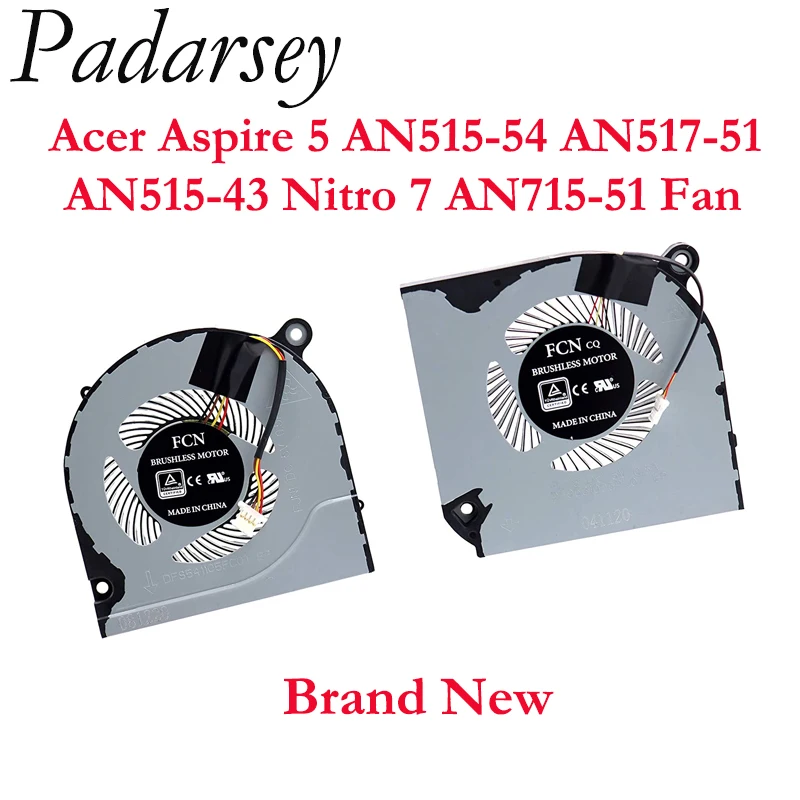 Pardarsey Nuova Ventola Di Raffreddamento Della Cpu Fl78 W/Gpu Set Di Raffreddamento Fln1 Per Acer Aspire Nitro 5 An515-54 An517-51 An515-43 Nitro 7 A